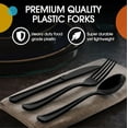 thumbnail image 4 of Crown Display 150-Piece Black Disposable Cutlery Plastic Spoons Forks Knives Combo Set, 4 of 7
