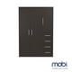 thumbnail image 3 of Mobi Ropero 122cm De Madera Lirio Chocolate Closet Organizador Mobi Muebles Moderno, 3 of 9
