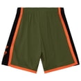 thumbnail image 3 of Men's Mitchell & Ness  Green Los Angeles Lakers 2009-10 Hardwood Classics Flight Swingman Shorts, 3 of 4