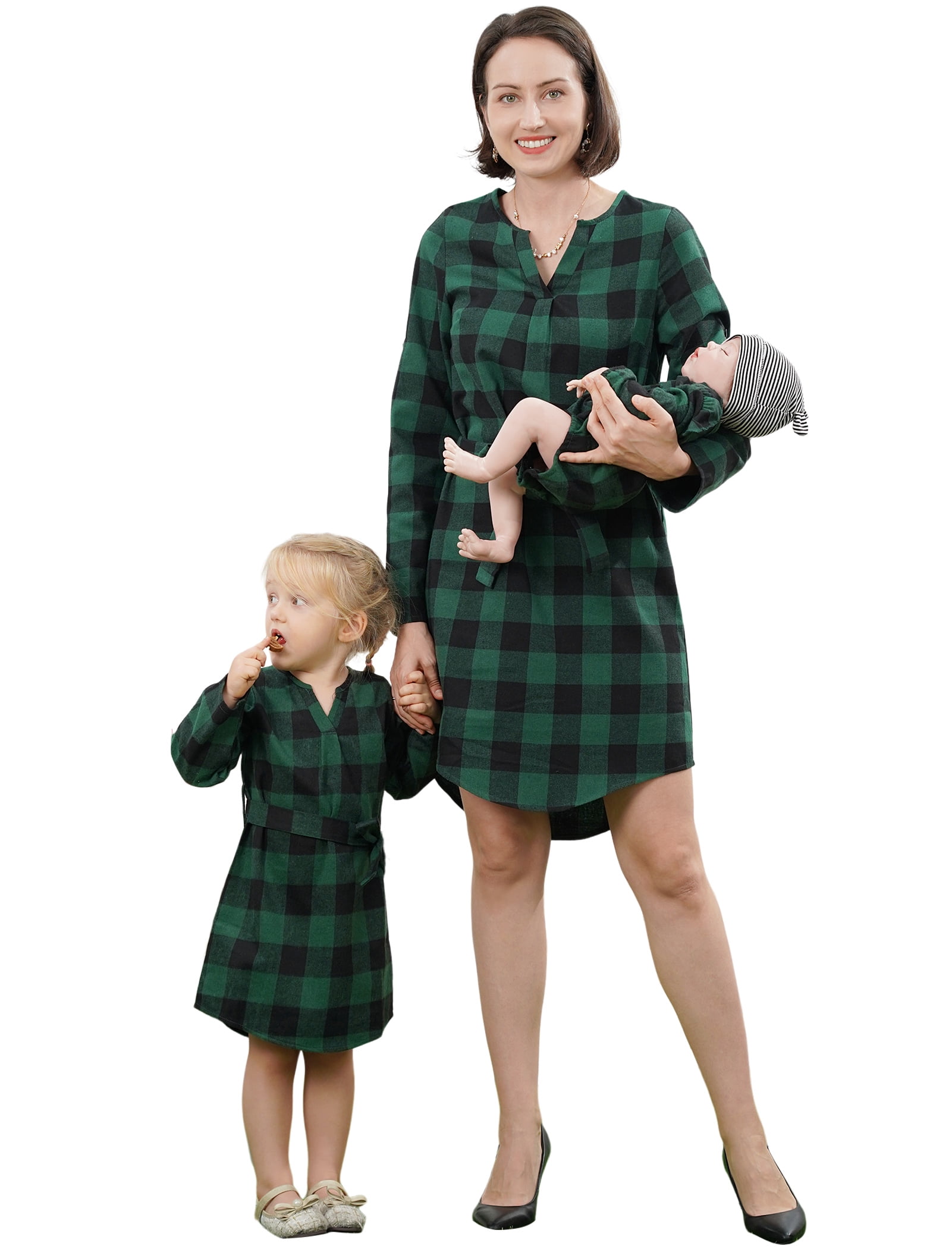 FYMNSI Mommy and Me Christmas Outfit Plaid Gingham Print Dresses Holiday Party Family Matching Dress Green (Baby 3-6 Months) - Walmart.com FYMNSI Mommy and Me Christmas Outfit Plaid Gingham Print Dresses Holiday Party Family Matching Dress Green (Baby 3-6 Months) - Walmart.com