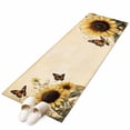 thumbnail image 2 of Sunflower Runner Rug 2x6 FT,Non Slip Hallway Rugs,Retro Butterfly Spring Floral Botanical Washable Soft Floor Carpet Throw Runner Carpet Long Rugs for Entryway Kitchen Bedside Sliding Door, 2 of 8