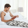 thumbnail image 5 of Hirioo Beach for Men's PJ Pajama Pants Sleep Pants Men's Home Trousers with Pockets,S-3XL-Medium, 5 of 6