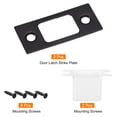 thumbnail image 3 of Uxcell 2Pcs 57x25.5mm 201 Stainless Steel Door Latch Deadbolt Strike Plate with Box, Black, 3 of 6