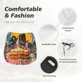 thumbnail image 4 of Gukieu Psychedelic Band Hotdog Art Print Women's Sports Shorts with Drawstring Elastic Waistband for Running, Yoga, Fitness-Large, 4 of 7