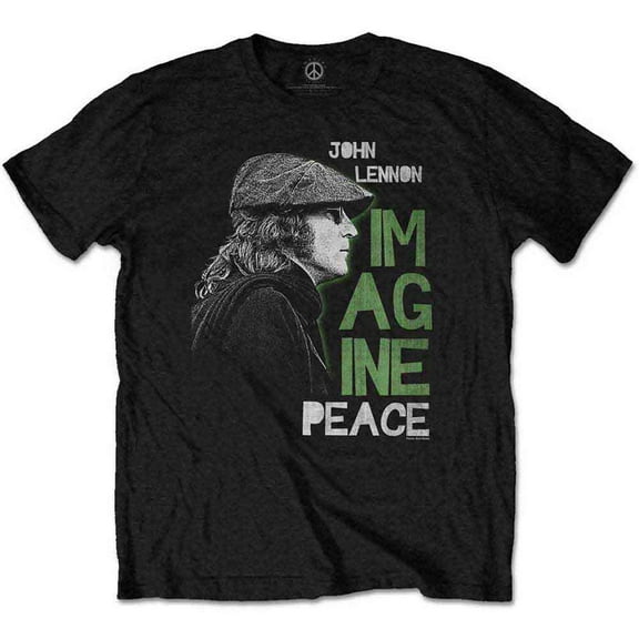 John Lennon Unisex T-Shirt Imagine Peace (Small)