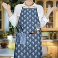 thumbnail image 6 of Blue Bigfoot Pattern Apron-Garden Aprons for Women with Pockets-Cotton Linen Waterproof Kitchen Cooking Gardening Aprons Adjustable for Kitchen,Cooking,BBQ and Salon 33x27 Inch, 6 of 7