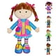 thumbnail image 1 of June Garden 15.5 Dressy Friends Belle - Educational Stuffed Plush Doll for Kids and Toddlers 2 Years and Up - Montessori Buckle Soft Toy, 1 of 5