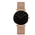 thumbnail image 2 of Japan Quartz Movement High Quality 36mm hannah Martin Women Stainless Steel Mesh Rose Gold Waterproof Ladies Watch, 2 of 2