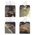 thumbnail image 2 of KLL Jungle Dinosaur Print Tissue Box Cover,Leather Tissue Holder Square Facial Tissue Case Facial Paper Organizer Dispenser for Bathroom, Vanity Countertop, 2 of 7
