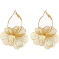 thumbnail image 1 of Aretes Colgantes de Flores para Mujer Llamativos de Moda Arete de Aro Aretes Colgantes Florales Joyería, 1 of 5