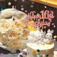 thumbnail image 4 of 1 pieza brillante dulce adolescente 16 decoración para tarta de cumpleaños, 16 años decoraciones para tarta de cumpleaños para 16 cumpleaños niños niñas fiesta de cumpleaños decoración de fiesta de, 4 of 7