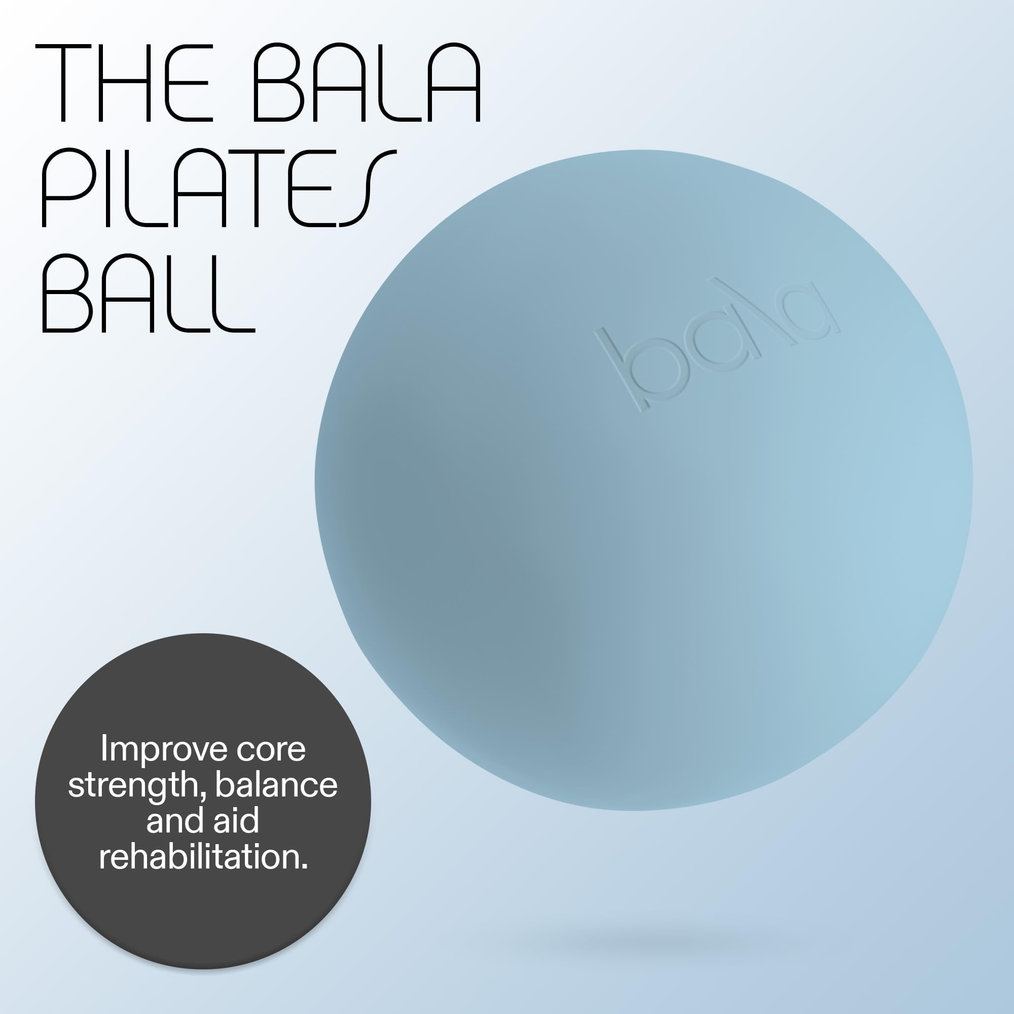 Bala Non-Weighted Exercise Ball (Sea) - 8" Yoga Ball for Barre, Stretching, & Strength Training