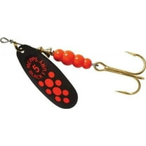 Mepps Black Fury Plain Treble Spinner Fluoro Red Dot Size 5, 1/2 Oz BF5 FL