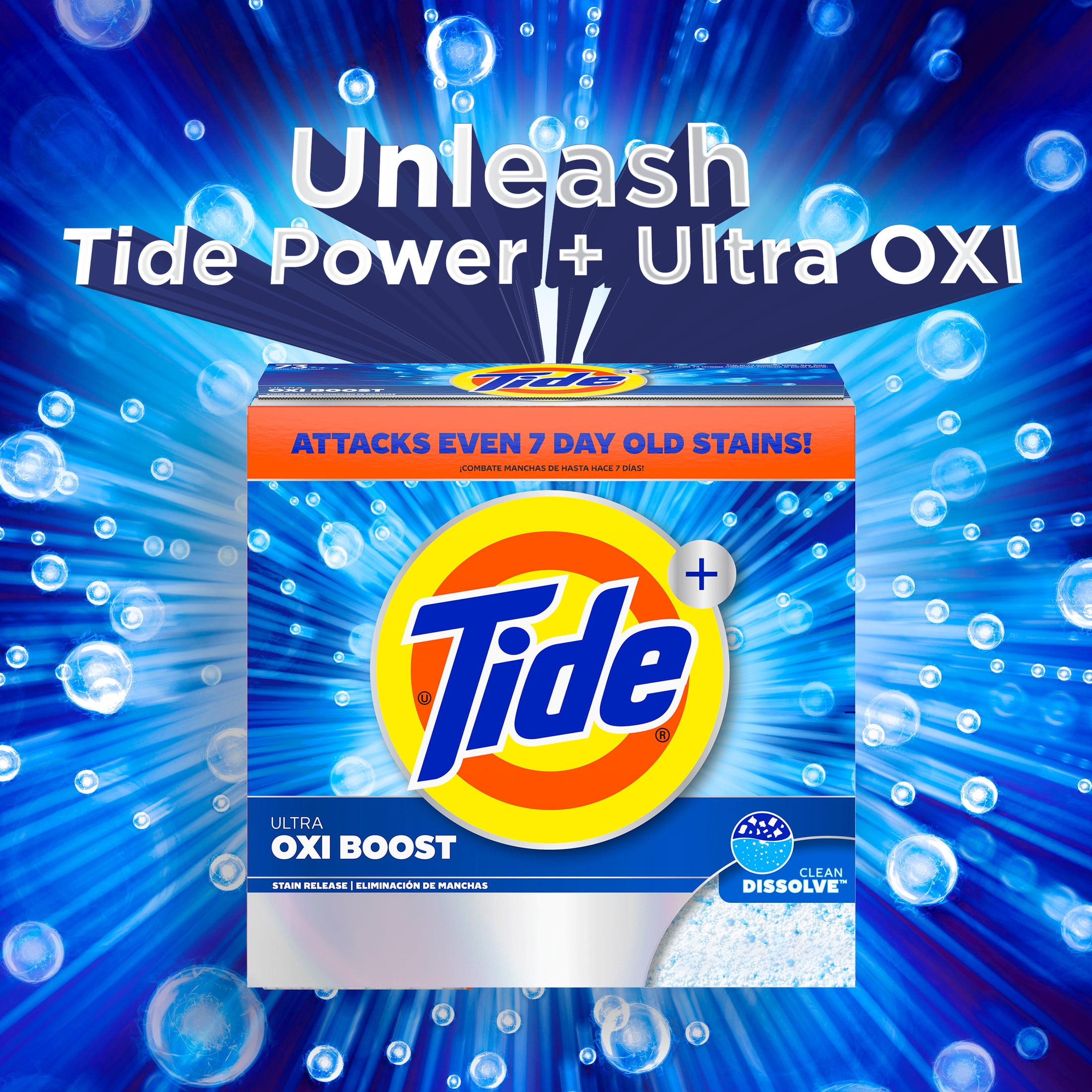 Tide Laundry Detergent Plus Ultra Oxi Powder, 73 Loads, 114 oz