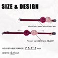 thumbnail image 3 of Collar de gato con flor roja y rosa ajustable de 7.5 a 11.8 pulgadas para niñas, gatitos, perros pequeños, mascotas (rojo), 3 of 5