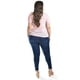 thumbnail image 3 of Blusa con detalles de lentejuela Roman Fashion /Tallas Extras, 8034 (Rosa) rosa 38, 3 of 6