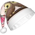 thumbnail image 2 of Cute Owls Christmas Hats, Party Hat   Holiday Decoration Cap,Showing A Warm And Pleasant Atmosphere Black 1, 2 of 7