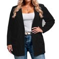 thumbnail image 2 of Plus Size Sweater Jacket for Women Fall Cute Jacket Oversized Casual Sweatshirts with Pocket, 2 of 5