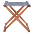 thumbnail image 3 of Safavieh Breanne Outdoor Patio Stool, Set of 2 - Natural/ Navy Striped, 3 of 10