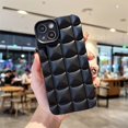 thumbnail image 1 of Funda de teléfono mate de rejilla 3D a prueba de golpes, fundas de TPU suave de silicona para iPhone 14, 13, 12, 11 Pro Max, X, XR, XS Max, 7, 8 Plus Fivean unisex, 1 of 2