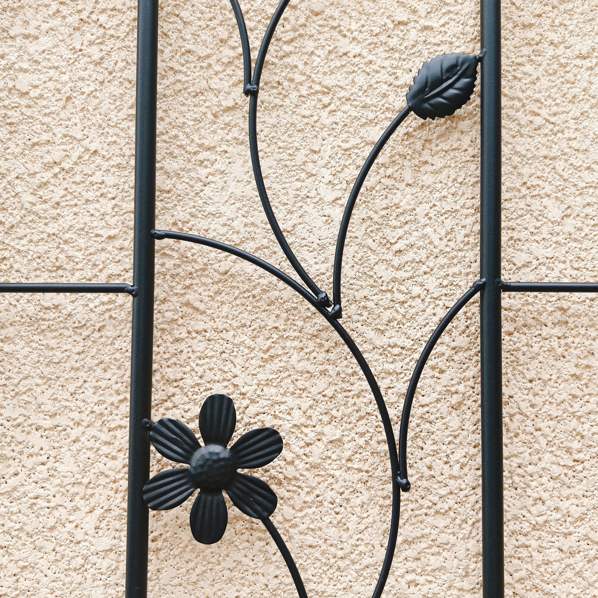 Heavy Duty Rustproof Black Iron Garden Trellis 2 Pack  86" x 19.7" For Potted Plant Support & Climbing Vines