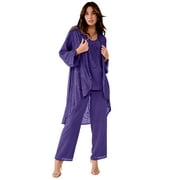 Roaman's Women's Plus Size Plus Size Beaded Georgette 3-Piece Pant Set – Formal Wear