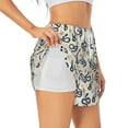 thumbnail image 2 of Bixox Women's Snake pattern 2 in 1 Running Shorts - Lightweight Athletic Workout Gym Yoga Shorts Liner with Pockets - X-Large, 2 of 7