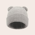 thumbnail image 2 of CPNG Baby Toddler Winter Hats Girls Boys Beanie with Cotton Lining Knitted Knit Winter Hat with Cute Bear Ear Warm Fleece Cap for Cold Weather, 2 of 8