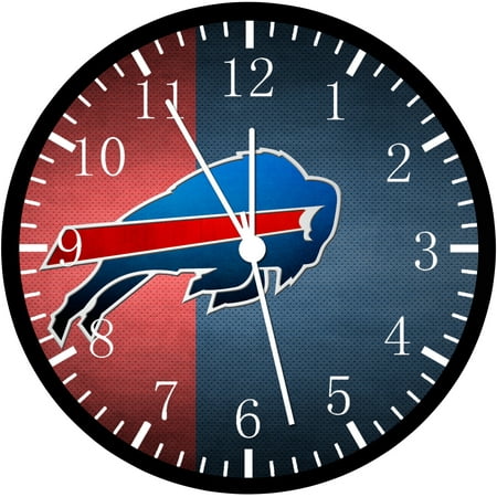 Bills Wall Clock 12 Inches Non-Ticking Silent Great for Decor and Gifts E195