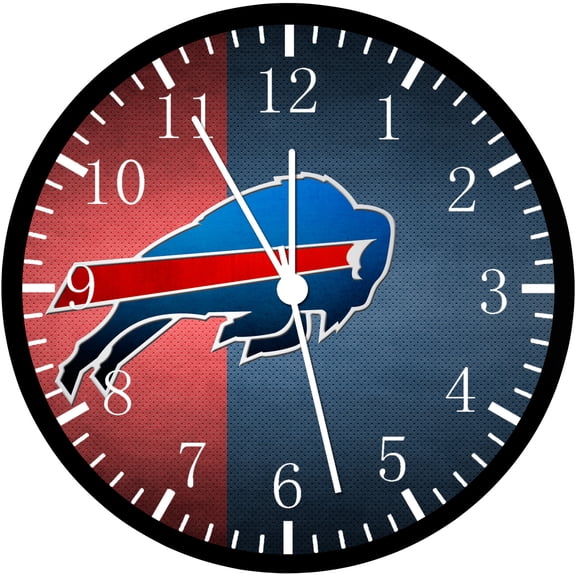 Bills Wall Clock 12 Inches Non-Ticking Silent Great for Decor and Gifts E195
