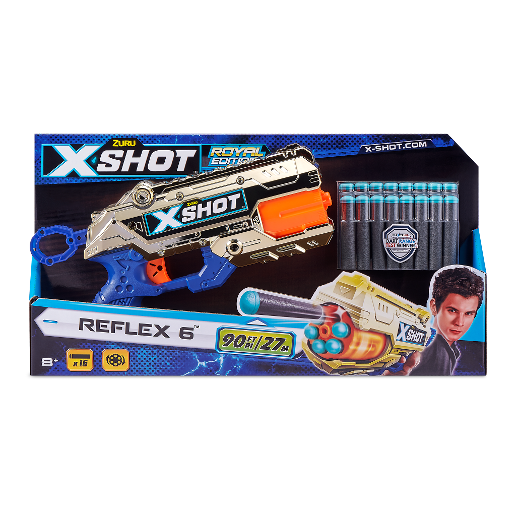XSHOT Excel Royale Edition Reflex 6 Foam Dart Blaster Combo Pack