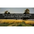 thumbnail image 2 of ArtsyQuotes 18x12 Black Ornate Wood Framed with Double Matting Museum Art Print Titled - Bible Verse Quote 1 Corinthians 3:9, Grigoriy Myasoyedov - The Field of Wheat, 2 of 4