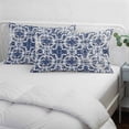 thumbnail image 4 of Navy Blue Boho Standard Size Pillow Cover, Pillowcase Protectors with Zipper, Breathable Decorative Throw Pillow Case Cover, Ehtnic Abstract Art Modern Geometric Pillow Shams for Couch Sofa 20x26Inch, 4 of 8