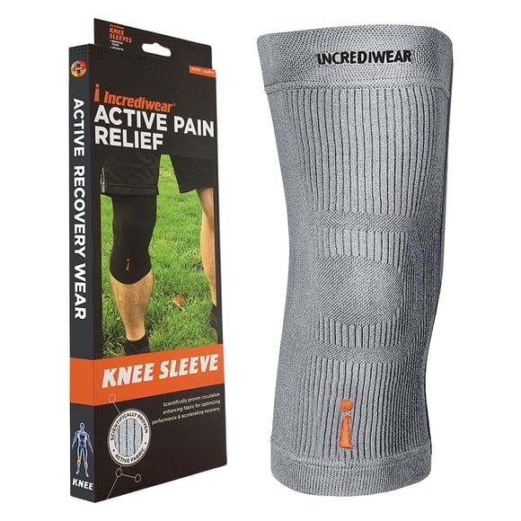Rodillera Incrediwear para aliviar el dolor de rodilla, gris, XL