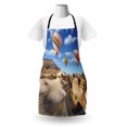 thumbnail image 3 of Colorful Apron, Rocky Landscape View at Cappadocia Turkey and Flying Hot Air Balloons Image, Unisex Kitchen Bib with Adjustable Neck for Cooking Gardening, Adult Size, Multicolor, by Ambesonne, 3 of 4