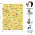 thumbnail image 4 of Yellow Dinosaurs Palms Pattern Blanket,Comfortable Soft Flannel Throw Blanket,All Season,Warm Lightweight Blankets for Sofa Bed Couch Living Room Chair,30"x40", 4 of 4