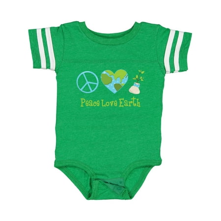 

Inktastic Peace Love Earth Girls Baby Bodysuit