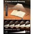 thumbnail image 6 of Glocusent 26 LED Book Light, 1200 mAh 90 Hrs Lasting Rechargeable Reading Light, 5 Amber Colors & Stepless Dimming Book Reading Light - Portable Clip on Light for Book Lovers Kids, 6 of 8