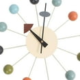 thumbnail image 5 of Fenteer Round Ball Wood Wall Clock Decorative Wall Clock No Ticking Wall Hanging Clock Mid Century for Kitchen Home Decor Clocks, Colorful Ball, 5 of 7