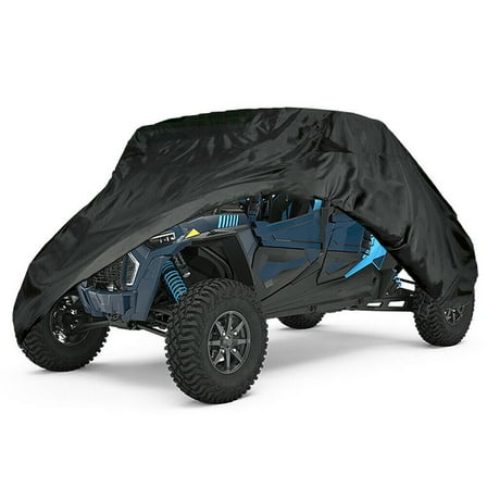 LABLT UTV Cover 4 Seater Heavy Double Row Seat Utility Vehicle Cover for Polaris RZR XP 4 Turbo S Black