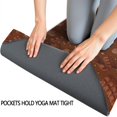 thumbnail image 3 of 74x26 Inch Yoga Towel, Sweat Absorbent Non-Slip Mat for Hot Yoga, Pilates & Fitness,Cartoon Chocolate Candy Dark Brown Vintage Pattern, 3 of 5