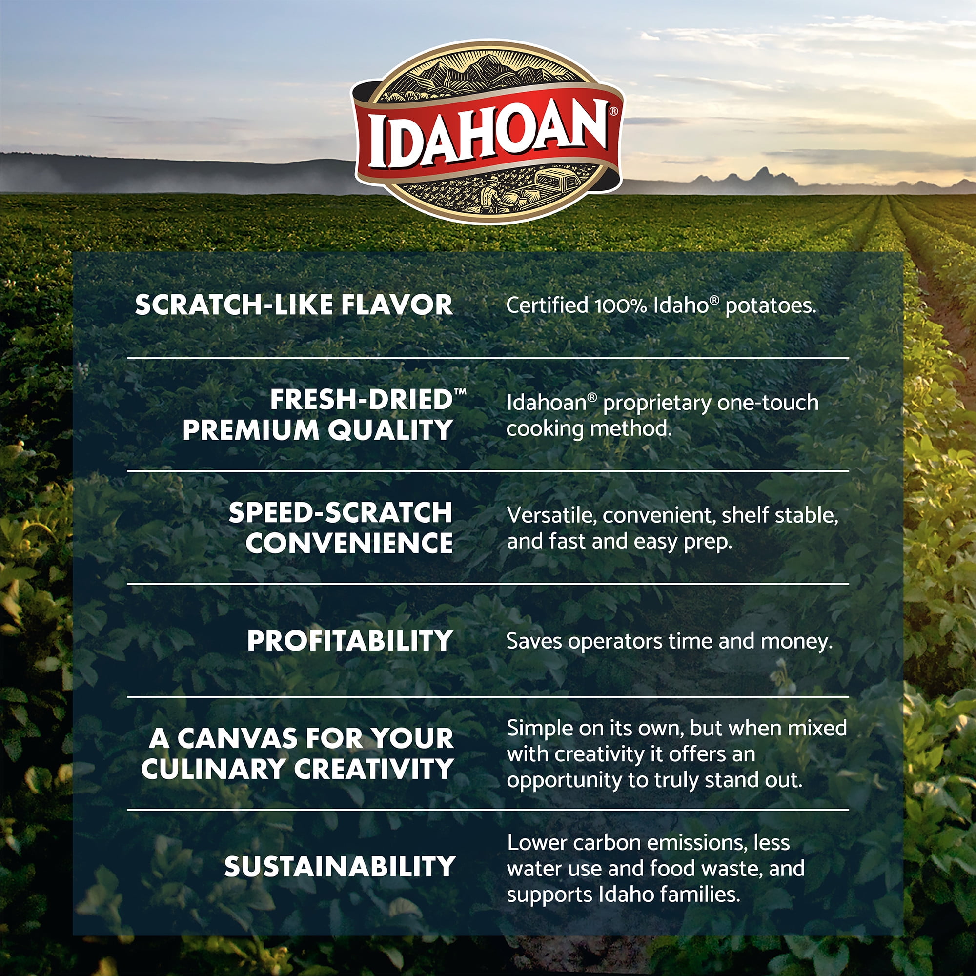 Idahoan® CREAMY Classic Mashed Potatoes, 26 oz (Pack of 12)