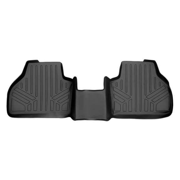 SMARTLINER Custom Fit Floor Mats 2nd Row Liner Black Compatible With 2011-2017 BMW X3 / 2015-2018 X4
