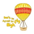 thumbnail image 2 of Home Wall Decal - Don't be Afraid to Fly High - Cute Hot Air Balloon Design Cute Dotted Flying Hot Air Balloon in Sky - Proudly Hand Made Decal - Size: 10 In(W) x 10 In(H), 2 of 5