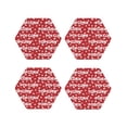 thumbnail image 1 of Vsdgher Popcorn2 Print Leather Coasters for Drinks, Durable Drink Coasters 4 Set for Tabletop Protection, Luxurious Home Décor and Housewarming Gift-Hexagon, 1 of 6