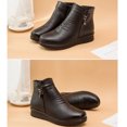 thumbnail image 4 of Samickarr Snow Boot For Women Ankle Boot Women Shoes Water Proof Platform Round Toe Mid Heels Comfortable Warm Casual Thick Fleece Side Zip Snow Ankle Boots, 4 of 9
