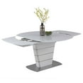 thumbnail image 6 of Chintaly Contemporary White Motion-Extendable Dining Table, 6 of 9