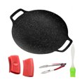thumbnail image 2 of Hicess Poêle à Griller Style Coréen pour Cuisinière Poêle Ronde Antiadhésive avec Poignées pour Cuisson Intérieure, 2 of 8