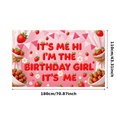 thumbnail image 3 of Strawberry Theme Birthday Banner Girl's Party Decor Red Letter Design for Birthday Celebration Kids Party Decoration Indoor Event, 3 of 9