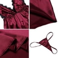 thumbnail image 3 of Lingerie for Women Nightdress for Relaxed Sleepwear with V Neck and Lace Detail Plus Size Sleepwear for Comfort and Hot Pink XL, 3 of 8